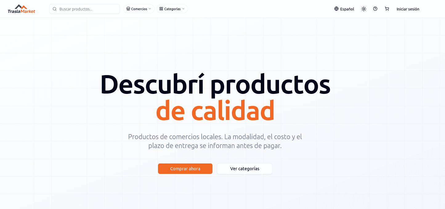 TraslaMarket — Marketplace local